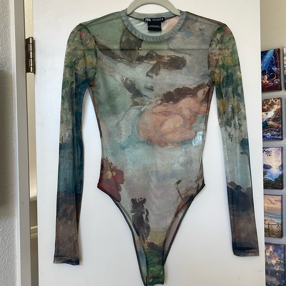 Zara mesh body suit